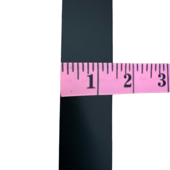 L.L. Bean Black Leather Belt Silver Buckle Mens 38 Made in USA Full Grain - Picture 3 of 10